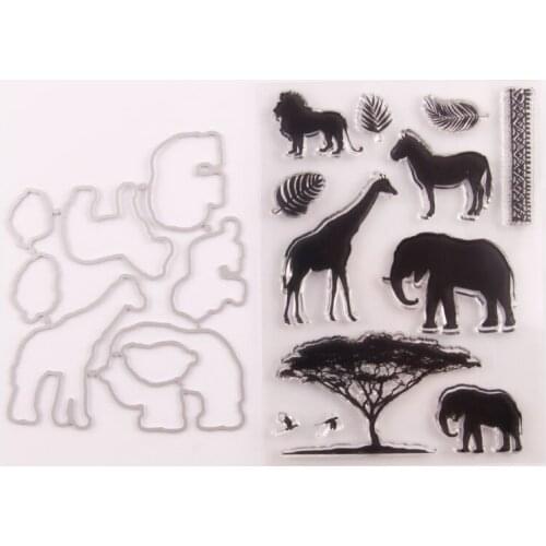 Silicone Clear Stamps CUTTING DIES For Scrapbooking animal STENSICLS DIY PAPER Album Cards MAKING Transparent RUBBER Stamp