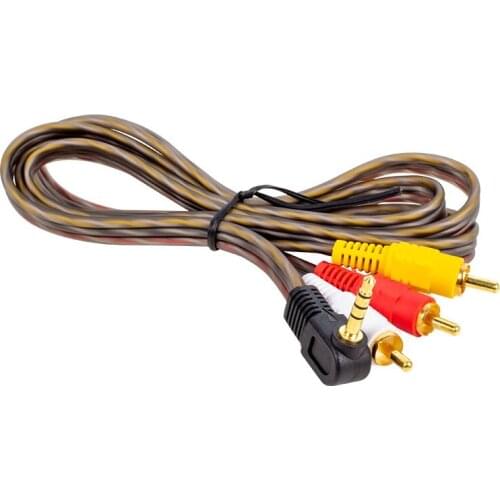 SATELLITE RECEIVER AV CABLE 3.5 MM ST E / 3 RCA CABLE 1.2 METERS LONG JACK SİLİKONLU MODEL ETC-04 NEW