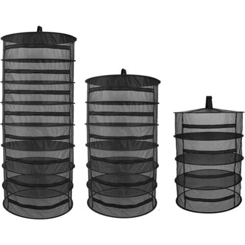 Enclosing Herbal Drying Net With Zipper Environmental Protection Folding Clothes Basket Drying Mesh Storage Rack