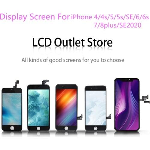 AAAAA+ Grade True Tone OLED Mobile Phone LCD iPhone 3D Touch Display Screen Digitizer For iPhone 4 5 SE 6 6S 6P 6SP 7 8 SE2020