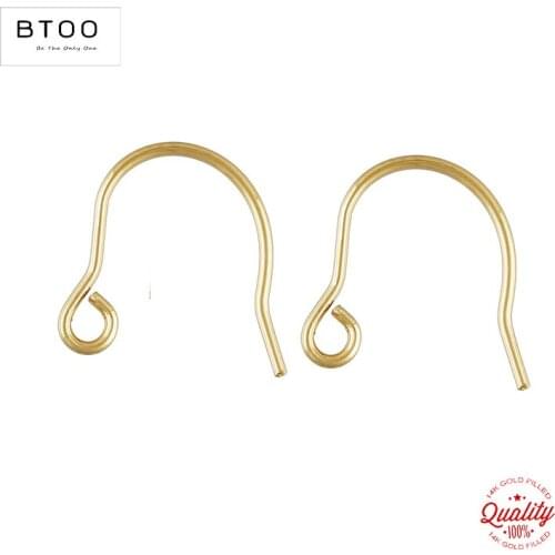 14K Gold Filled Ear Wire .028" (0.71mm) Gold Ear Wire for Jewelry Making Earrings Accessories Clasps for Jewelry