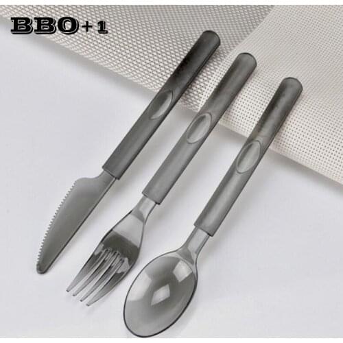 100pc Plastic Cutlery Party Birthday Wedding Dinner set Tableware Spoon Knife Forks Disposable Flatware Cake Dessert Salad