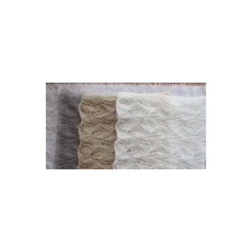40cm x 80cm Leaf Pattern Mohair Wrap Photography Props Crochet Newborn Swaddle Knit Wrap Baby Posing Layer Fabric Stuffer