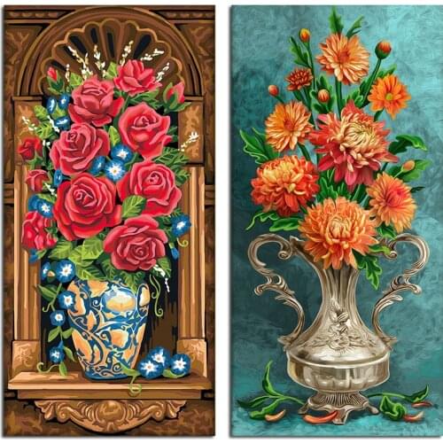 IOOSTAR Diamond Painting Full Square/Round Drill 5D DIY "Flower landscape" Daimond Embroidery Rhinestone Cross Stitch Decor