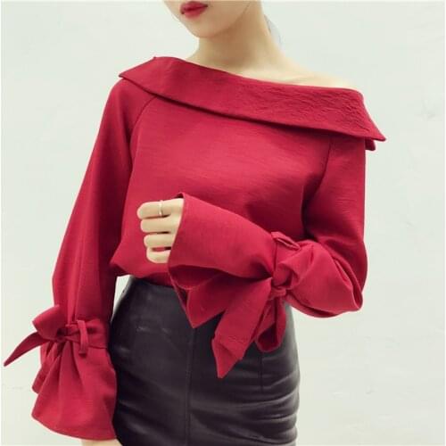 Amolapha Blouses With Bow