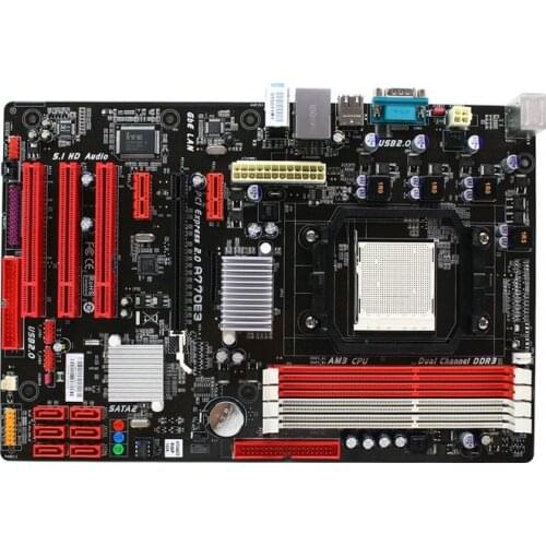 Used,original desktop motherboard for Biostar A770E3 DDR3 Socket AM3 boards 16GB USB2.0 mainboard Free shipping,100% tested good