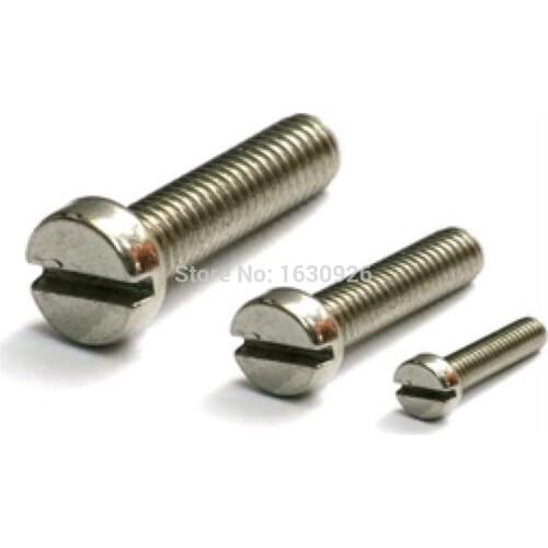 Free shipping 100 pieces Metric Thread M3*12mm Stainless steel Slotted Cheese Head Screw