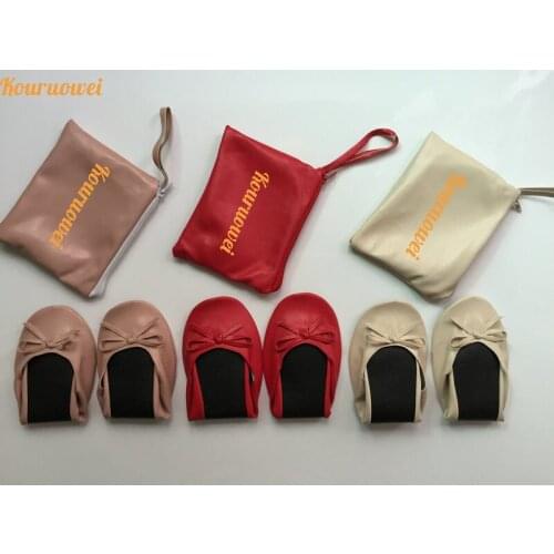 Free shipping! Wedding first choose gift shoes foldaway shoes with logo printing as customer like