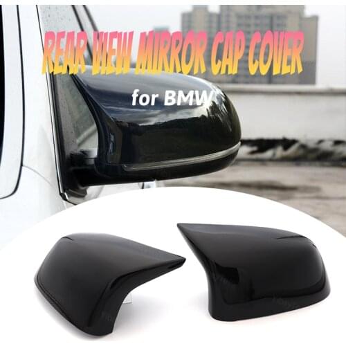 M Style Side Mirror Covers Horn Shape Replacement High Quality Glossy Black for Bmw F15 X5 F16 X6 F25 X3 F26 X4 14-18