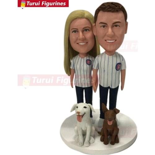 Cubs Personalized Wedding Cake Topper Cubs Bobble Head Cubs Cake Topper Cubs Wedding Cubs Groom Cubs Bride Cubs Gift Cubs Custom