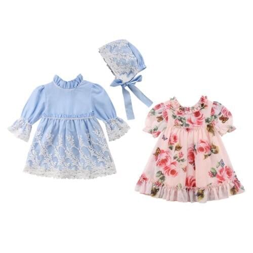 Baby Kids Girls Dress Party Princess Dress Flower Wedding Bridesmaid Formal Dresses Vestidos 0-5y