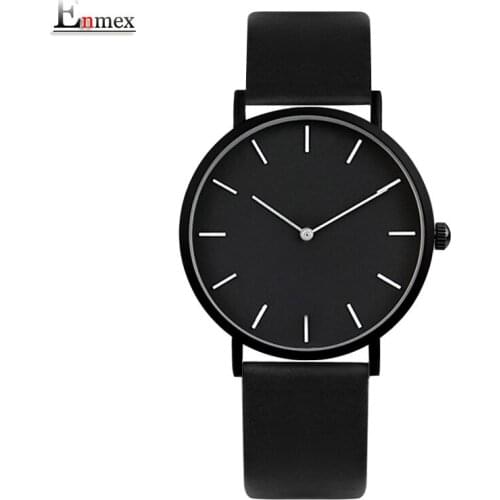 Enmex cool design men wristwatch Brief vogue simple stylish Mystiqu two hands simple brief face quartz clock fashion watch