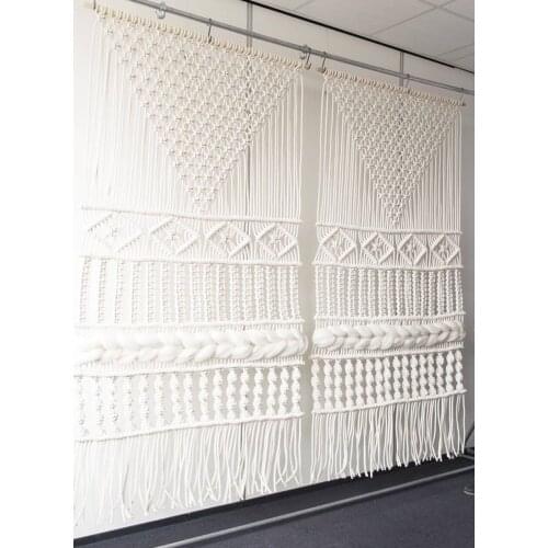 120 cm x 200 cmMacrame Wall Art Handmade Cotton Wall Hanging Tapestry with Bohemia Home Wedding Garden party Decoration
