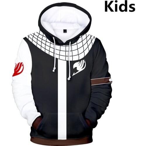 3 To 14 Years Kids Hoodies Fairy Tail 3d Printed Boys Girls Hoodie Sweatshirt Funny Cartoon Coat Jacket Casual Teen Clothes