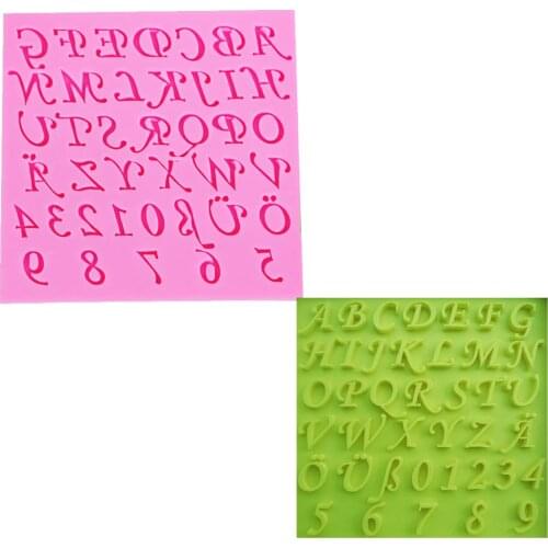 Kaymiklee M164 Hot Selling FDA New Arrival Number and Letter shape Silicone Mold Cake Decoration Fondant Cake 3D chocolate Mould