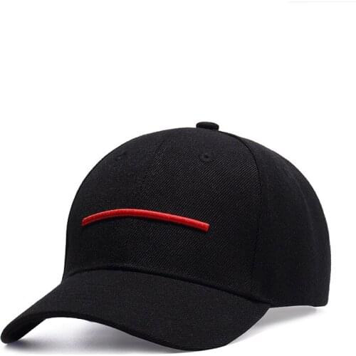Red One Thread Line Adult Street Cap Men Fashion Snapback Baseball Women Hip Hop Trucker Hat Curved Brim Outdoor Sunshade Shadow