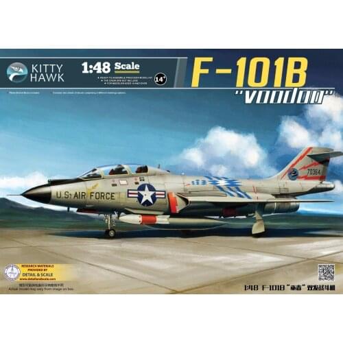 Kitty Hawk 1/48 KH80114 US F-101B Voodoo Fighter Plastic Assembly Model New Model Kit