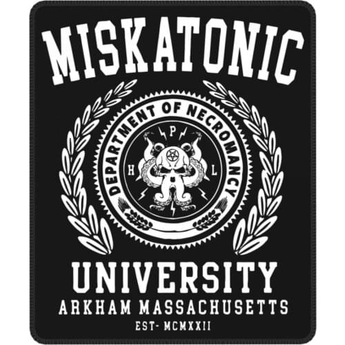 Cthulu And Lovecraft Miskatonic University Mouse Pad Call Of Cthulhu Necronomicon Desk Mat Pads Rubber Gamer Computer Laptop Pad