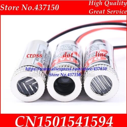 12mm laser diode laser head 5mW 650nm red dot/line /cross laser tube infrared laser sensor module adjustable focal length