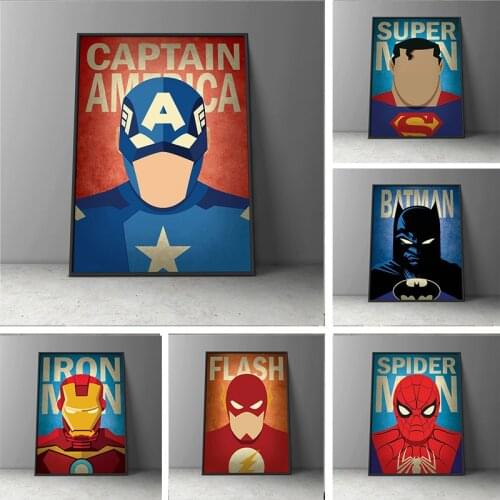 Minimal Movie Marvel Champions Avengers Nursery Superhero Canvas Painting Poster and Print Wall Art Pictures Home Decoration