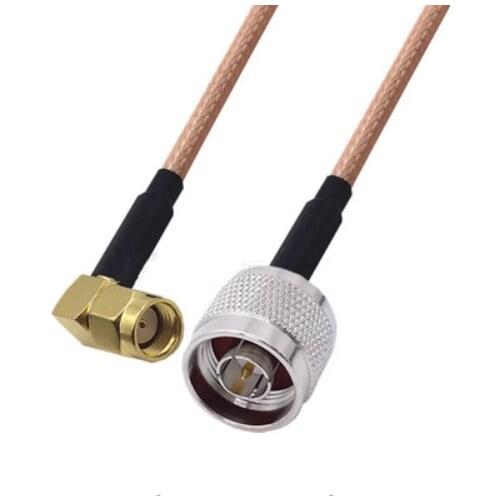 N Male to RP-SMA Male Right Angle Connector Pigtail Jumper RG316 Cable 50 ohm