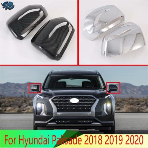 For Hyundai Palisade 2018 2019 2020 Car Accessories Door Side Mirror Cover Trim Rear View Cap Overlay Molding Garnish