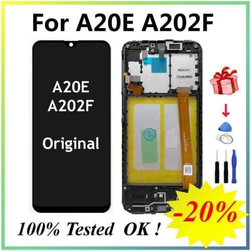 Origianl A20E Display For Samsung Galaxy A20E A202 Lcd Display Touch Screen Digitizer Assembly For Samsung A202 A202F A202DS Lcd