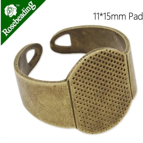 Antique Bronze Plated Adjustable Ring Blanks Base With 11x15mm Blank Pad,ring settings blank,ring blanks,Sold 20pcs/lot-C4679