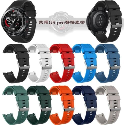 10 colors 22mm Silicone Straps For Huawei Watch GS Pro Watchband Bracelet For Honor Watch GS Pro Wrist Strap
