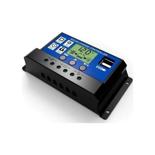 20A 12v/24v LCD voltage solar controller battery photovoltaic battery panel dual USB charging port