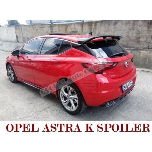 For Opel Astra K Spoiler 2015-2021 Auto Accessory Universal Spoilers Car Antenna Car Styling Diffüser Flaps Splitter Black Trim