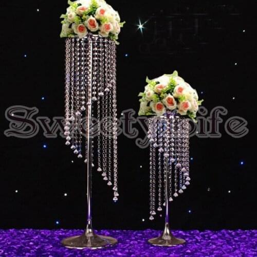 Wedding crystal Crystal pillar Flower Stand Centerpiece for wedding decoration 10pcs/lot