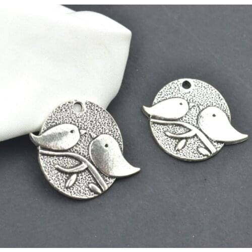 10 pcs Tibetan Silver Plated bird Charms Pendants Jewelry Making DIY Accessories Charm Handmade Crafts 2593