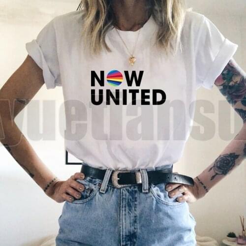 Hip Hop UN Team Harajuku Oversize Streetwear Tee Tops Now United Better Album Print Women T-Shirts Girls Short Sleeve Streetwear