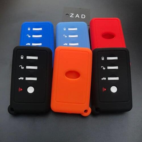 ZAD silicone rubber car key cover case set for Subaru XV Forester Impreza Legacy 4 buttons key protector Car Styling accessories