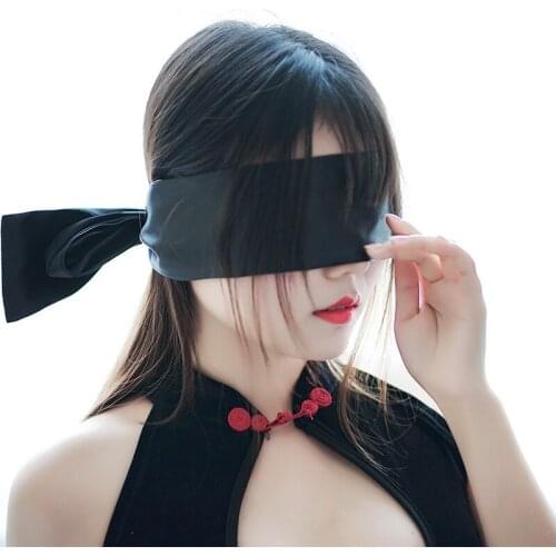 Woman Sexy Bondage Soft Silk Satin Eye Mask Blindfold Restraints Eye mask Erotic Accessories