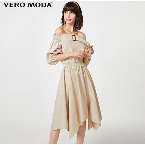 Vero Moda Women Office Elastic Waist Cotton Half Sleeve Dress | 32026Z549