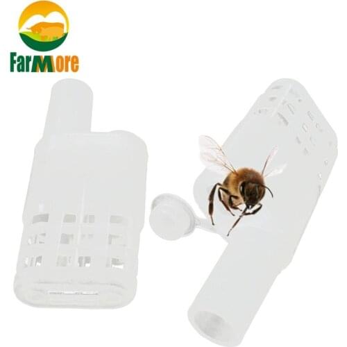 10 Pcs Queen Bee Cage Beekeeper Protection Tools King Bee Keeper Plastic Cege Beekeeping Equipment Insectary Box