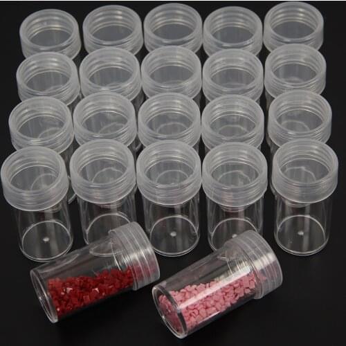 5/10/30/60 Bottles Diamond Painting Accessories Container Bottles Diamond Painting Tools Crystal Bead Storage jar