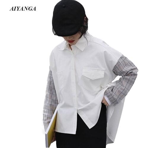 Блузки в клетку AIYANGA China At AliExpress