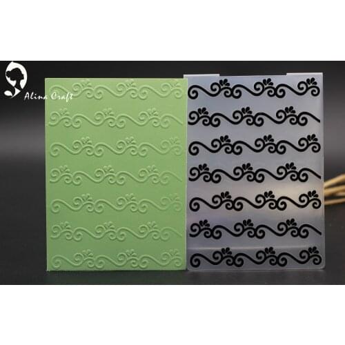 AlinaCraft PLASTIC EMBOSSING FOLDER vine wave scrapbook album card gift packing decoration cutting dies paper craft stencils