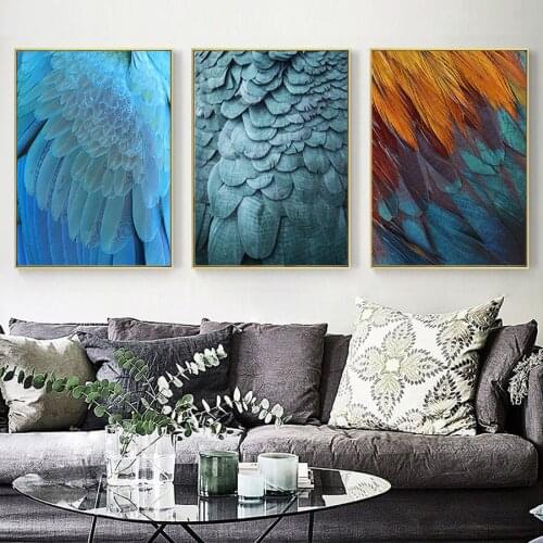Abstract Animals colorful feathers 5d diamond painting full diamond embroidery sale mosaic triptych diy craft supplies AA2576