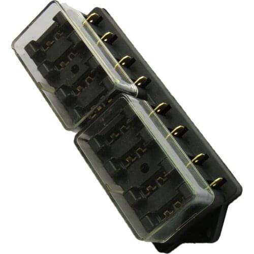 EE support Car 8 Way Standard ATO Blade Fuse Box Block Holder Plug Socket 12V