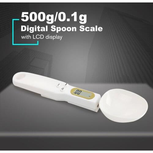 500g/0.1g LCD Display Digital Kitchen Measuring Spoon Electronic Spoon Scale Mini Kitchen Scales Baking Supplies with Battery