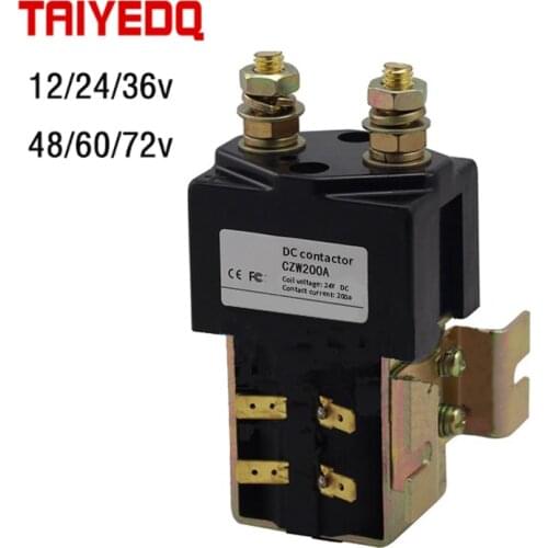CZWB200A/48V DC Contactor Electrical DC Contactor Switch 200A For Electric Vehicles 6V 12V 24V 36V 48V 60V 72V