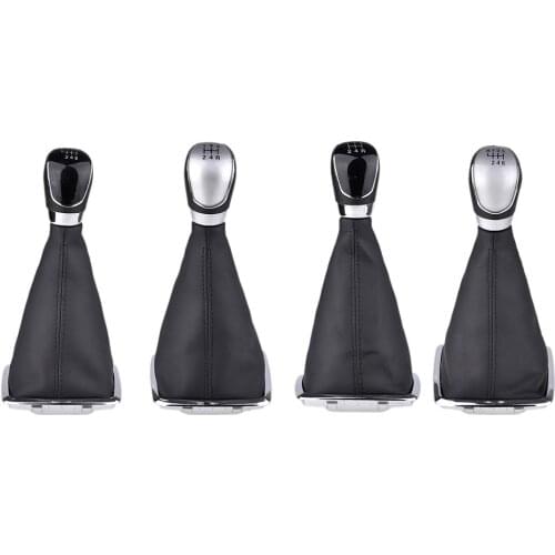 For Ford Focus 2 MK2 FL C-MAX 2006-2011 MK3 4 7 Galaxy 5 6 Speed Car Leather Boot Gear Shift Knob Shifter Head Lever ​Gti Cove