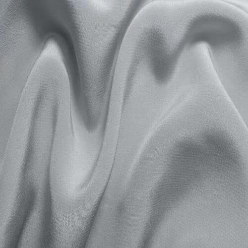 16 mm Elastic Silk Crepe De Chine Fabric 100% mulberry silk 108 cm width Silvery black blue purple 3 meters sample testing