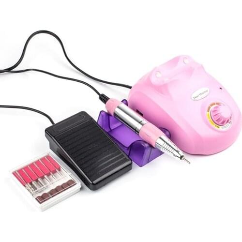 CE LVD,EMC,ROSH Mark Professional Nail Machine 30000RPM Electric Acrylic Beauty Equip File Sand Bits Kit For Salon 10-15W