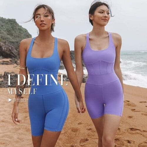 Summer Women Seamless One-piece Aerial Yoga Set Nude Sports Wear Fitness Clothes Womens Tracksuit Costume Gym Workout Jumpsuits