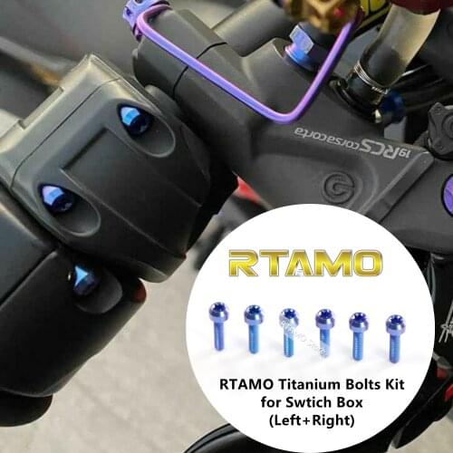 RTAMO Titanium Alloy Switch Box Fixing Screws 6PCs Kit for Hypermotard 821 OEM Replacement High Performance